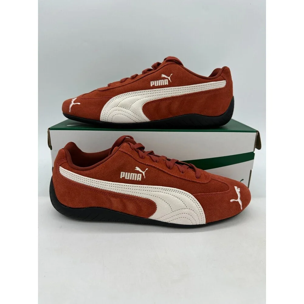 Puma Speedcat OG Men's Size 11.5 Burnt Orange White Athletic Shoes 398846 86